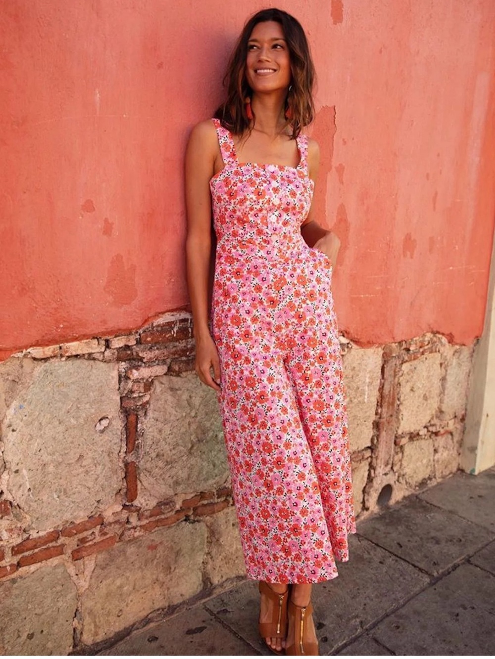 Yumi Kim Walk This Way Groovy Sunshine Floral Jumpsuit